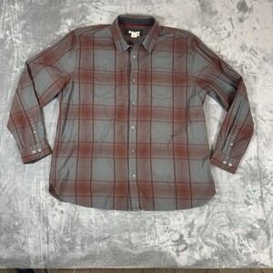 Carbon2Cobalt Mens Button Down Shirt Double Front Pocket Long Sleeve XL
